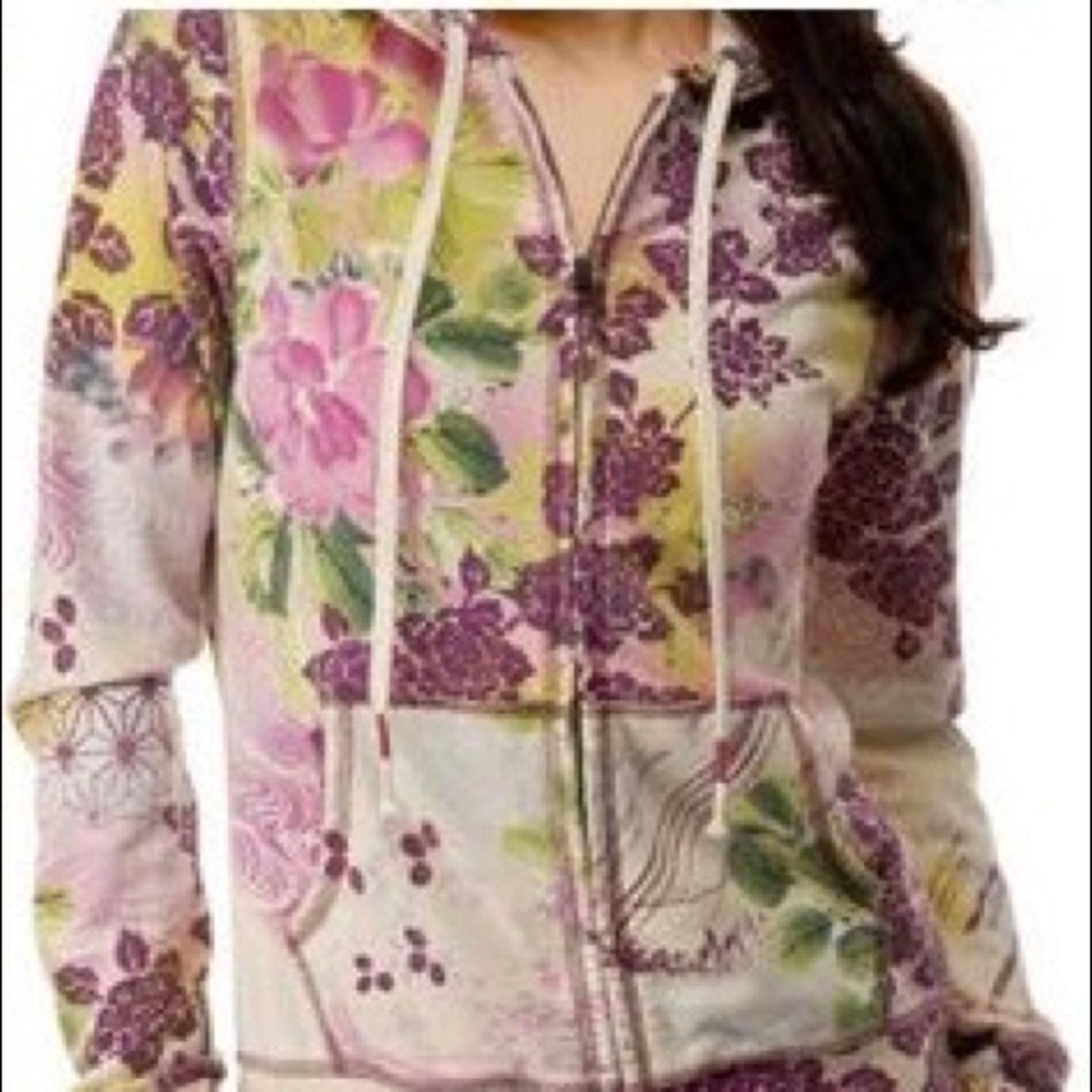 Lucky Brand Ripe Berries Asian Floral Hoodie